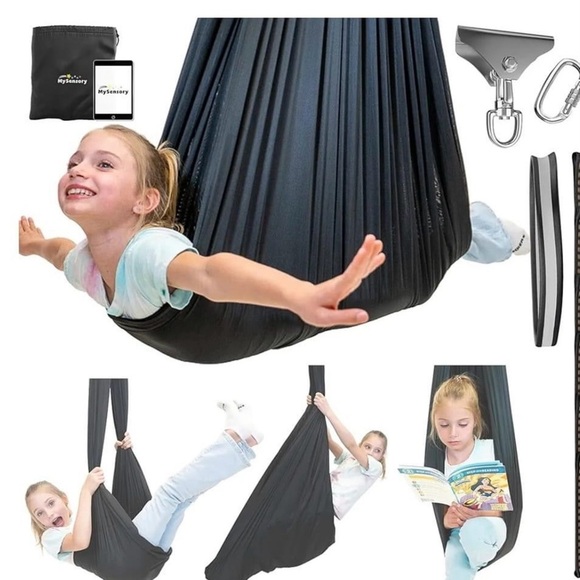 Double-Layered Blackout Sensory Swing for Kids - Picture 2 of 3
